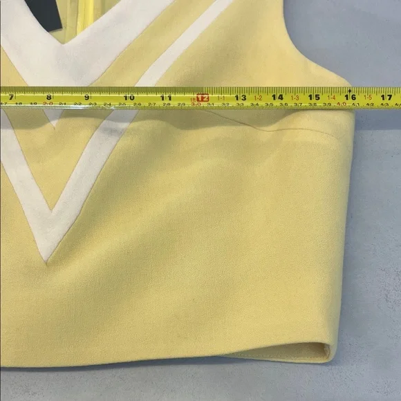 Dolce & Gabbana Yellow and Cream Crop Top - Picture 4 of 7